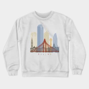 Dallas skyline poster Crewneck Sweatshirt